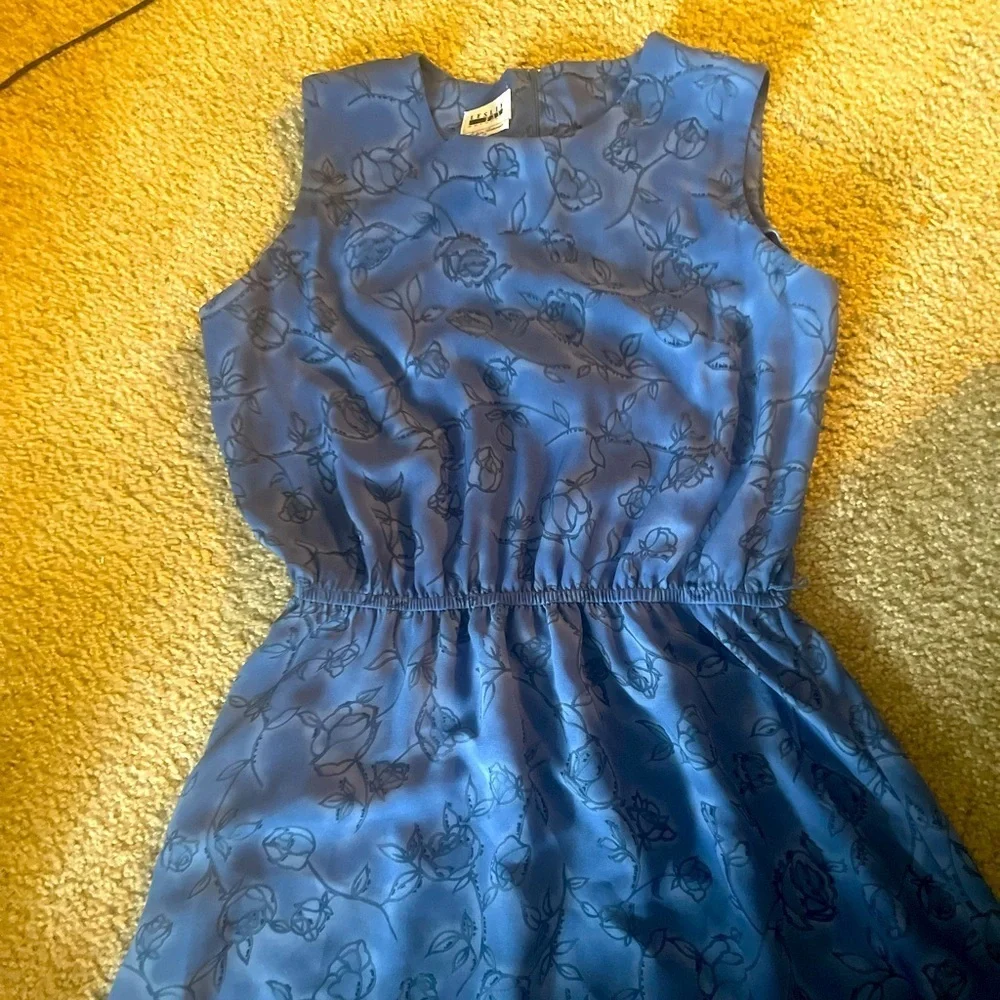 Leslie Faye “80s Does 40s” Floral Belted Midi Dress – Vintage Size 14 - Picture 5 of 9